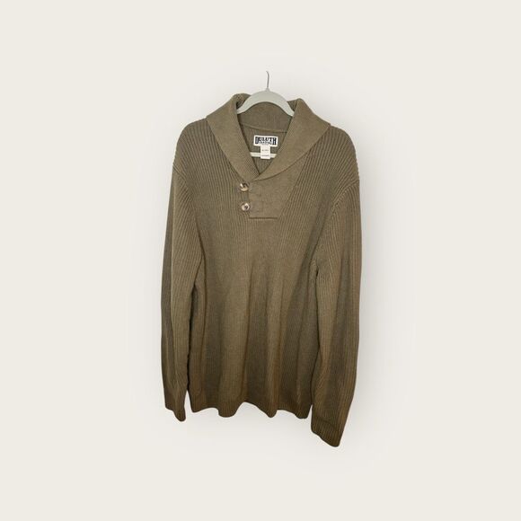 Duluth Trading Company Men’s Brigadier Shawl Collar Sweater Major Green XL Tall - Picture 4 of 8